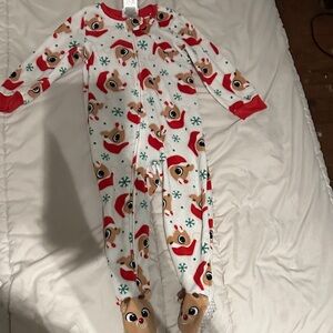Adorable Reindeer Kids Footie Pajama